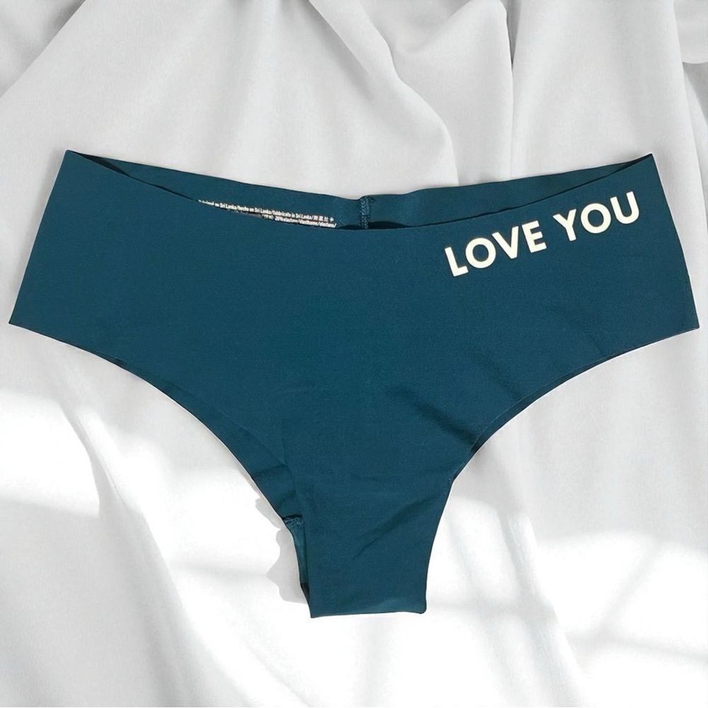 VS Pink No Show Cheekster Panty NWOT - Love You Emerald (S)